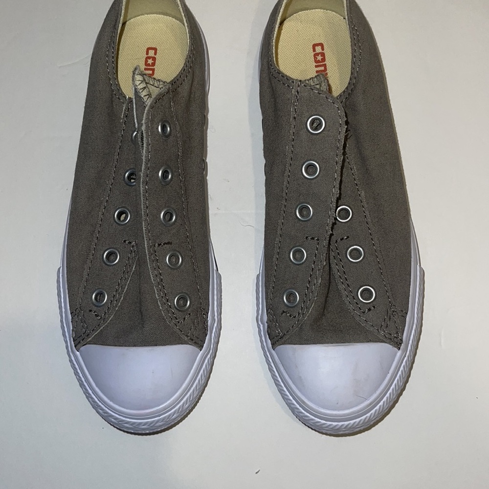 Converse All Stars youth sneakers. Size 2. Gray and White. NWOT.